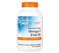 DOCTOR'S BEST Olio di pesce Omega 3 purificato e trasparente con Golde