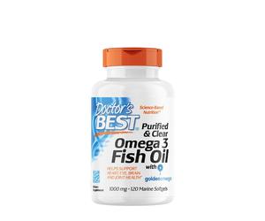 Doctors Best - Purified & Clear Omega 3 Fish Oil, 1000mg - 120 marine softgels