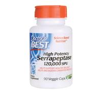 Doctor's Best Serrapeptase 120.000 SPU (serrapeptasi), potenza maggiore, 90 capsule vegetali