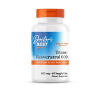 Doctor's Best, trans-resveratrolo ad alta potenza, 600 mg, 60 veg. Capsule
