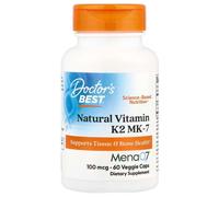 Doctor's Best, vitamina naturale K2 MK-7 con MenaQ-7, 100 mcg, 60 Veg. Capsule