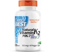 Doctor's Best, vitamina naturale K2 MK-7 con MenaQ-7, 100 mcg, 60 Veg. Capsule
