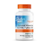 Doctor's Best, vitamina naturale K2 MK-7 con MenaQ7 Plus D3 180mcg, 60