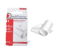 Doctpharma Benda Elastica 4 m x 6 cm, Cotone Elastico Orlato con Graffetta, Ipoallergenica, Dermatologicamente Testata, Bianco