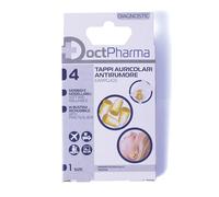 Doctpharma Tappi Auricolari Morbidi e Modellabili - 4 Pezzi Antirumore, Monouso, Dermatologicamente Testati - Bustina Richiudibile per Viaggio, Lavoro e Sonno