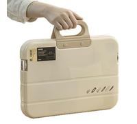 Document Bag, A4 Paper Files Organizer, Case with Lock and Handle, Portable Waterproof File Folder, Storage Bag for Offices Home School Business Trips, 31.3x27.5x17.9 inches