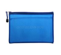 Document Bag Folder for documents Zipper File Pocket Storage Organizer Office School Supply(Blue)