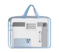 Document Storage Bag - 12 Inch Portable File Organizer | Nylon Document Holder - Breathable Visible Documents Pouch with Handle and Office Files Neatly Organized for School Classroom Exams