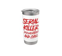 Documentari sul serial killer e podcast freddo True Crime Bicchiere termico in acciaio inox doppia parete