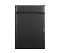Documenti, 2pc Pu Appuntamento in pelle A4 A5 A6 Office Writing Pad Appunti di scrittura Clip for la scrittura Clip for scrittura Document(Black,A6-2pc)
