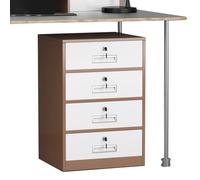 Documenti in metallo nizer con 4 cassetti bloccabili per casa ufficio sottile classificatore verticale in acciaio per archiviazione sotto la scrivania soluzione efficiente di gestione dei documenti