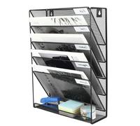 Documenti montati a parete A4 Organizzatore a 5 file di livello per ufficio e casa Utilizzare lo spazio di risparmio e robusto nero