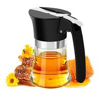 DODAMOUR Dispenser per miele e sciroppo, robusto e moderno, in acrilico, con manico, 95,8 g