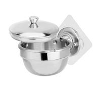 DODAMOUR Posacenere da parete con coperchio, in acciaio inox, per fumatori di WC, per interni, antivento, per bagno, soggiorno, scomparto hotel (argento)