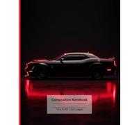 Dodge Challenger Demon SRT Journal Notebook for Kids | 110 pages, 7.5 x 9.25"