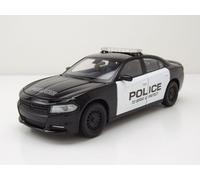 Dodge Charger Pursuit Police 2016 Nero Bianco Modellino 1:24 Welly