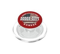 Dodge città, kansas, vendemmia, bandiera americana PopSockets PopGrip per MagSafe