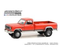 Dodge RAM D-350 Duplice 1989 Rosso E Argento 1:64 Scala Greenlight 46130B