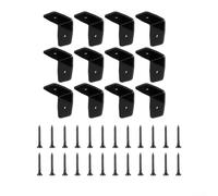 Dodici clip per pergola con viti per gazebo e supporto per ramponi, staffe in acciaio zincato, adatte per vari progetti in legno all'aperto (3,8 x 5 cm)