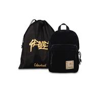 Dodici Mini Zaino Geolier Zainetto Geolier Pelle e Soft Velvet 25x18x10 (Soft Velvet Nero)