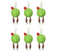 Dodici ornamenti a sfera in peluche con corde da appendere, progettati per albero di Natale e decorazioni stagionali da utilizzare in case, ristoranti, hotel e luoghi per eventi (B)