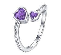 Dodici Pietre Ansia Decompressione Anello Rotante Anello di Decompressione Regalo di Compleanno Per Lei Anello di Minimalista Dodici Pietre Anello con Strass Apertura Anelli per Ragazzi (B, One Size)