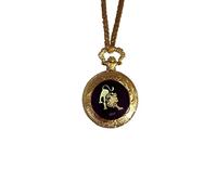 Dodici stelle Orologio da tasca General Dynasty Tavolo retrò Flip personalità Uomini e Donne Collana Regalo, Leo