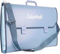 Dodici Valigetta con Tracolla Scolastica 35x50 cm - Doppia Chiusura, Polionda, Porta Disegni (Azzurro)