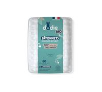 Dodie, Bastoncini per Bambini Bio, dalla Nascita, 60 Pezzi