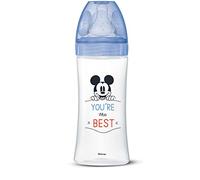 Dodie, Biberon Anticolica Initiation+, Topolino, 330 ml, dai 6 mesi, Tettarella Rotonda, Flusso Medio grande