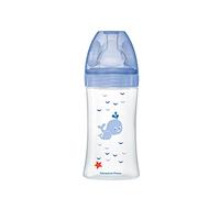 Dodie, Biberon Anticolica Sensation+, Mare, Tettarella Piatta, Flusso, da 0 a 6 mesi, 270 Ml