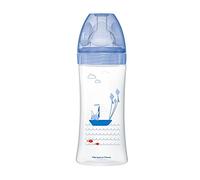Dodie, Biberon Anticolica Sensation+ Mer, dai 6 mesi, Tettarella Piatta, Flusso Medio grande, Blu, 330 ml, 1 Pezzo