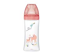 Dodie, Biberon Anticolica Sensation+, Tettarella Piatta, Flusso Medio grande, dai 6 mesi, Rosa giardino, 330 ml, 1 Pezzo, 3700763536613