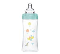 Dodie, Biberon Anticolica Sensation+, Verde Aria, 330 ml, Tettarella Piatta, Flusso Medio grande