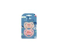 DODIE, Ciuccio Anatomico Tetine Bambino + 6 Mesi, Senza BPA, Resistente, Rosa, Bambina, Panda, Confezione da 2