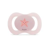 DODIE, Ciuccio Anatomico speciale per nascita, tetine per neonati, 0-2 mesi, neonato, rosa, stella, 1 ciuccio, modello casuale