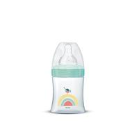DODIE Flacone anticolico Round Nipple 150 ml, ciuccio rotondo 0-6 mesi, 3 velocità, Flow 1, colore: blu