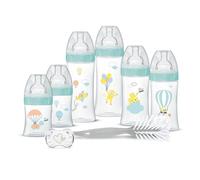 DODIE KIT BIRK - 6 opuscoli anti -colore patini piatti, 1 Lollipop anatomico 0-2 mesi, 1 Goupillon - Sans BPA - Green