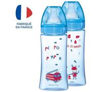DODIE - Lotto Di 2 Bottiglie Anticoliche Iniziazione + - 330ml - Blue Firefighter - Tettarelle Rotonde 3 Velocit Flusso 3