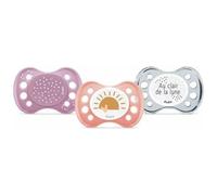DODIE - Pacifier Set Di 3 Succhietti Anatomici Giorno E Notte 0-6 Mesi