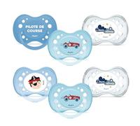 DODIE Set di 6 ciucci Anatomici Essenziali Giorno/Notte +6 mesi Blu