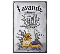 Dodino lavanda Provence Targa di metallo 20x30 cm vintage retro regalo per la cucina decorazione per la casa, targa in latta