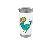 Dodo Bird dall'Africa Mauritius Bicchiere termico in acciaio inox doppia parete