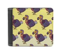 Dodo Bird - Portafoglio sottile da uomo, in pelle, con scomparti per carte di credito, colore: viola, Stile:, Taglia unica