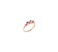 DoDo Bollicine Ring DAC3006BOLLIZRI9R55 - 9K Rose Gold with Pink Sapphire, Ruby & Amethyst, Size 55
