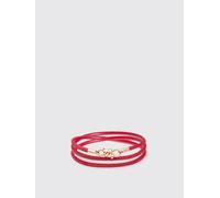 DODO Bracciale nodo in oro rosa 9 kt con cinturino pelle bordeaux 18 Rosso