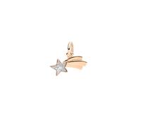 DoDo Comet Star Charm DMC4012XSTARESI9R - 9K Rose Gold with Glitter Enamel