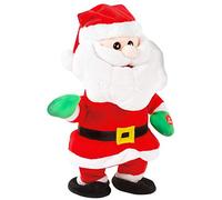 DODO D'AMOUR - Babbo Natale in Peluche Animato - Cantante e Danzante - 191283 - Rosso - Doudou - Batterie Incluse - Giocattolo per Bambini - Regalo - 30 cm x 19 cm - da 3 Anni