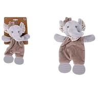DODO D'AMOUR - Doudou per la dentizione - Elefante - 012391 - Beige - Polare - Nascita - Peluche - Bambino - Rassicurante - Morbido - Lavabile - 25 cm x 10 cm - A Partire da 0 Mesi.