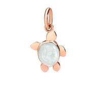 DoDo DMC0027TURTLEPA9R 9K Rose Gold Sea Turtle Charm with Green Enamel